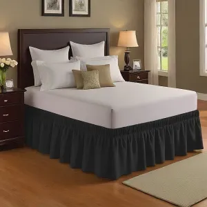 18" Inch Drop Wrap-Around Bed Skirt Ivory 1-Piece Egyptian Cotton