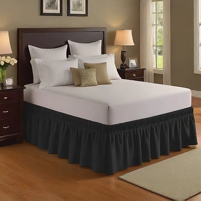 36" Inch Drop Wrap-Around Bed Skirt Ivory 1-Piece Egyptian Cotton