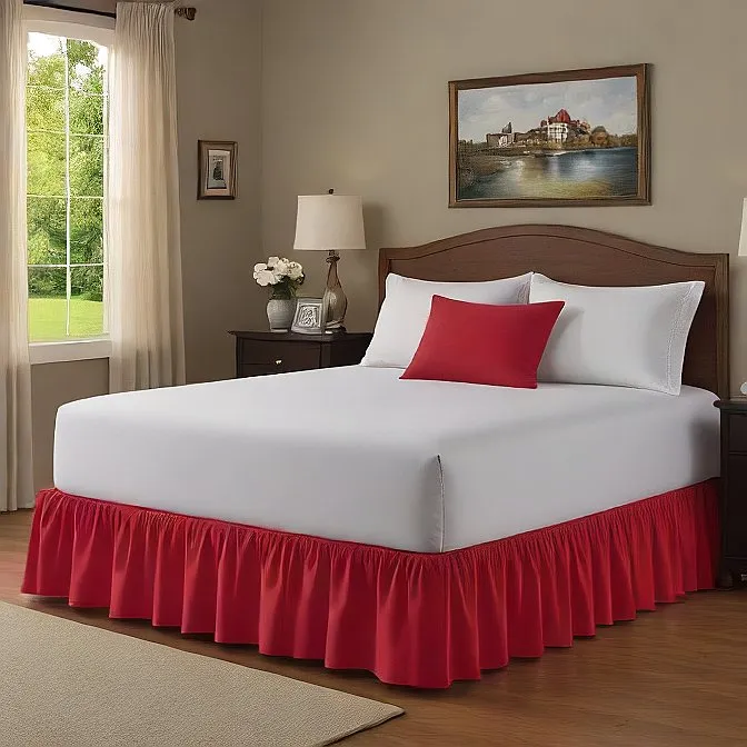 36" Inch Drop Wrap-Around Bed Skirt Ivory 1-Piece Egyptian Cotton