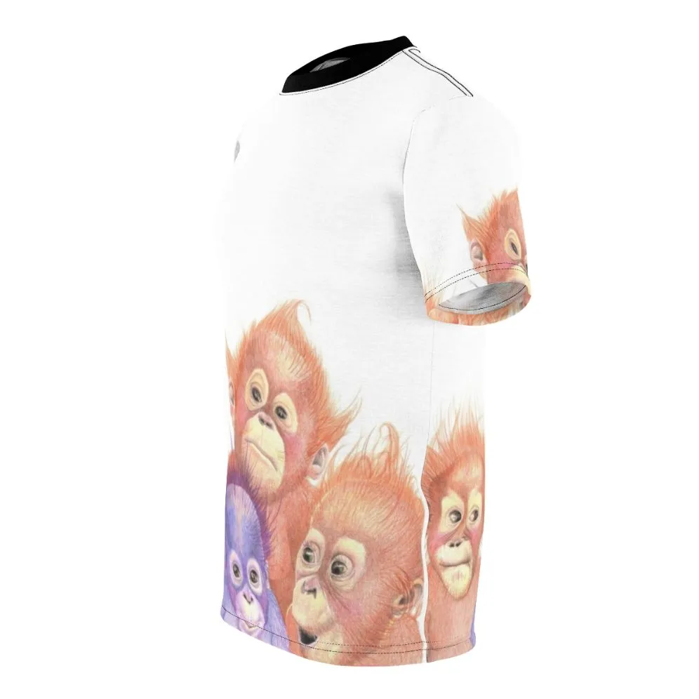 Adorable Orangutan Baby Print T-Shirt