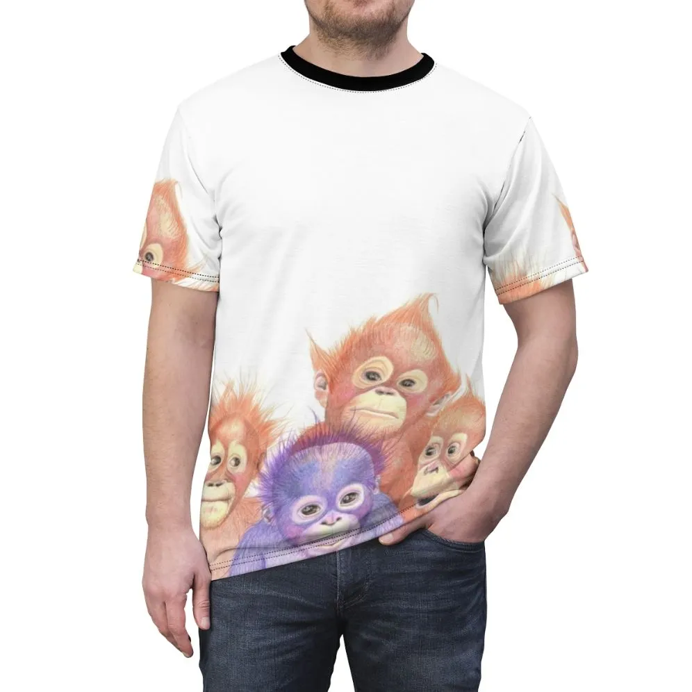 Adorable Orangutan Baby Print T-Shirt
