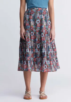 Aletta Women’s Long Skirt in Printed Floral - WS0006P