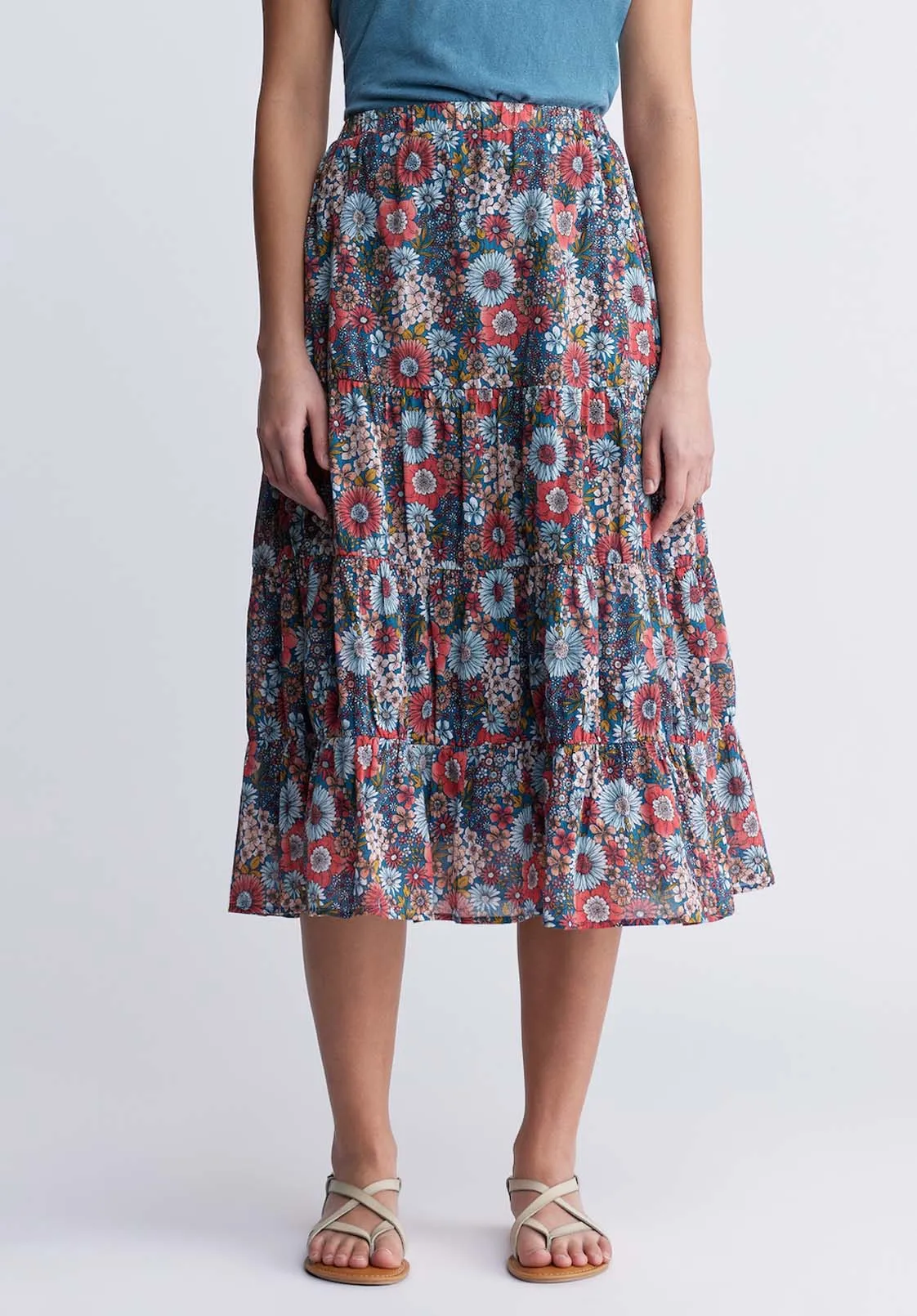 Aletta Women’s Long Skirt in Printed Floral - WS0006P