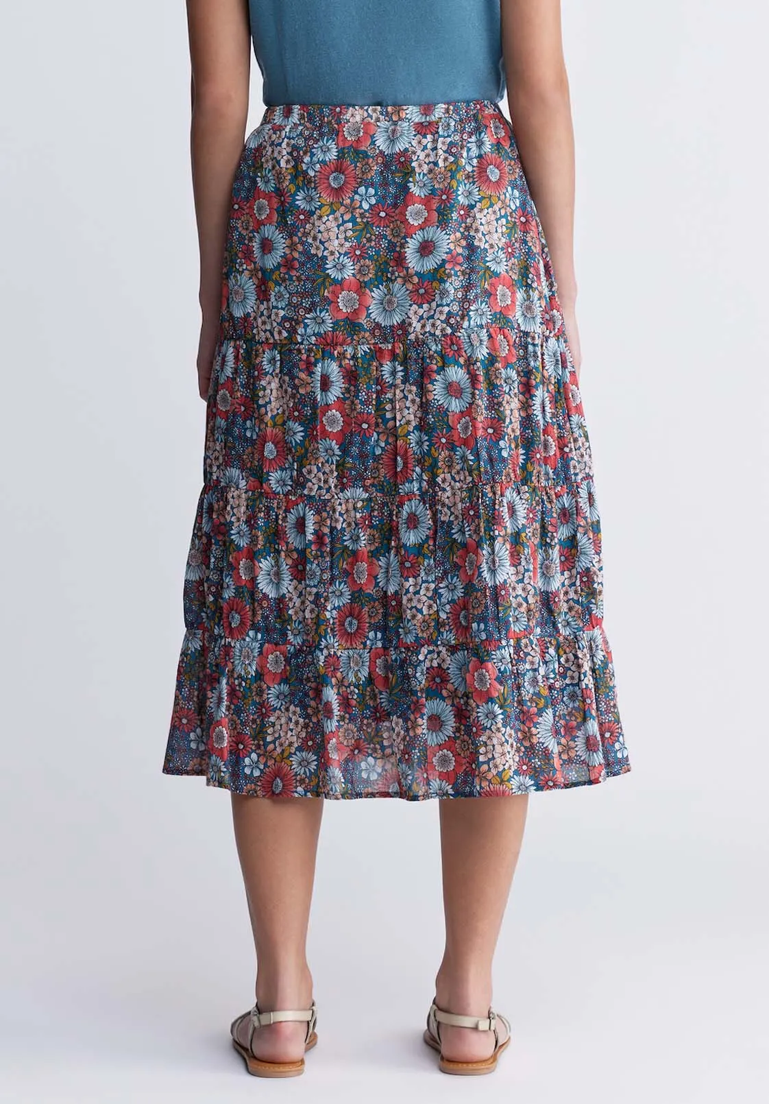 Aletta Women’s Long Skirt in Printed Floral - WS0006P