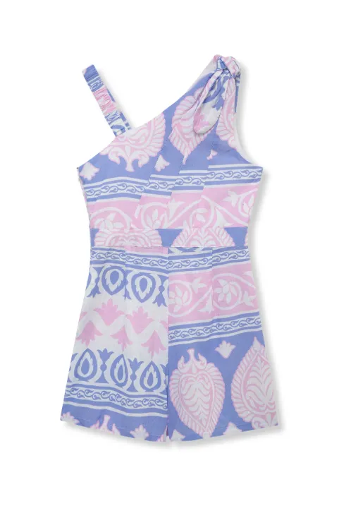 Asymmetrical Tie Romper