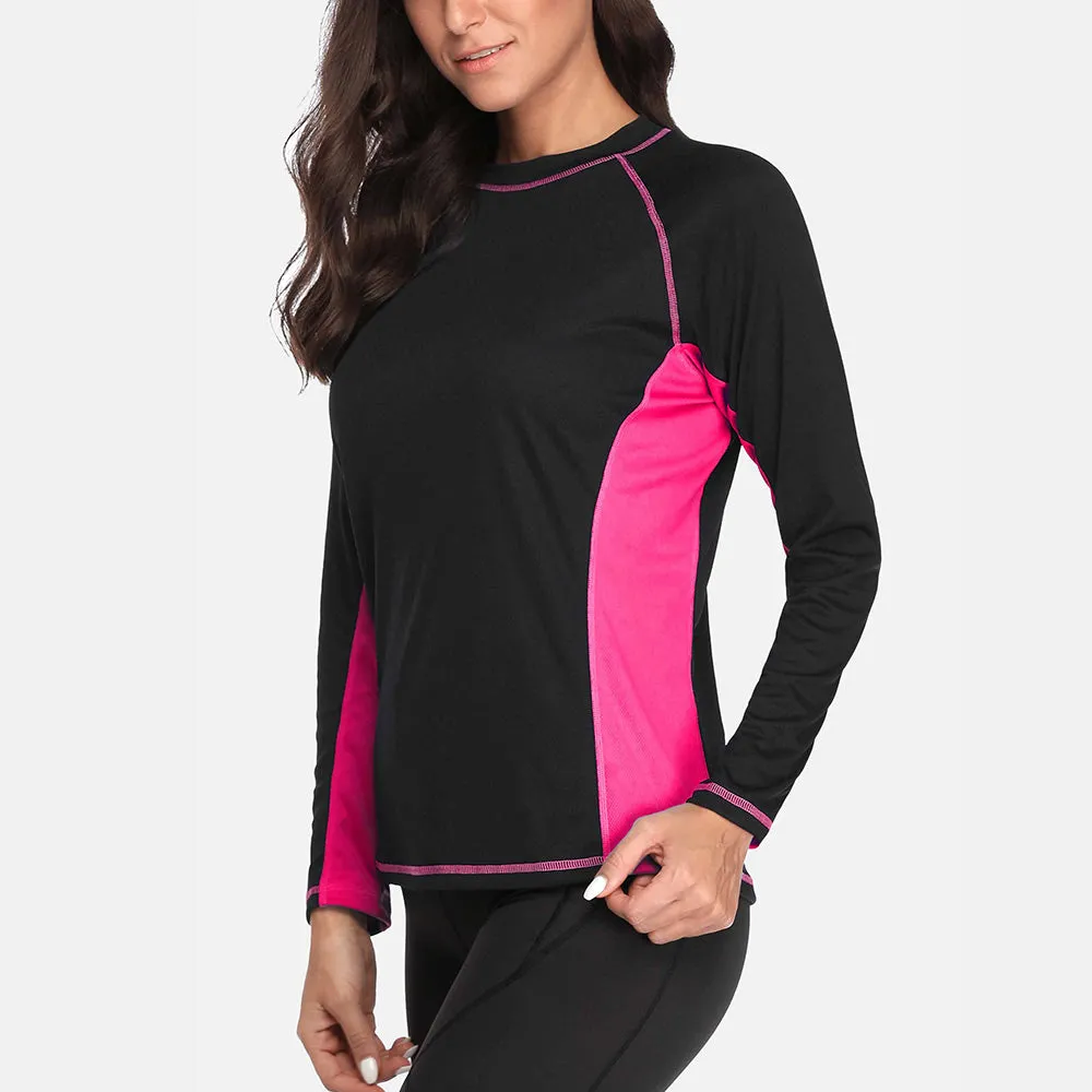 Attraco  Women's Long Sleeve Swim Top Rashguard with UPF50  Protection