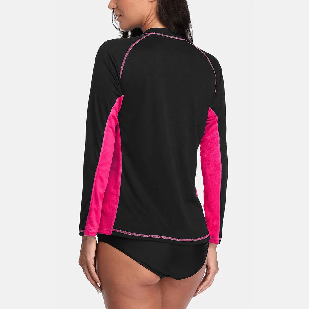 Attraco  Women's Long Sleeve Swim Top Rashguard with UPF50  Protection
