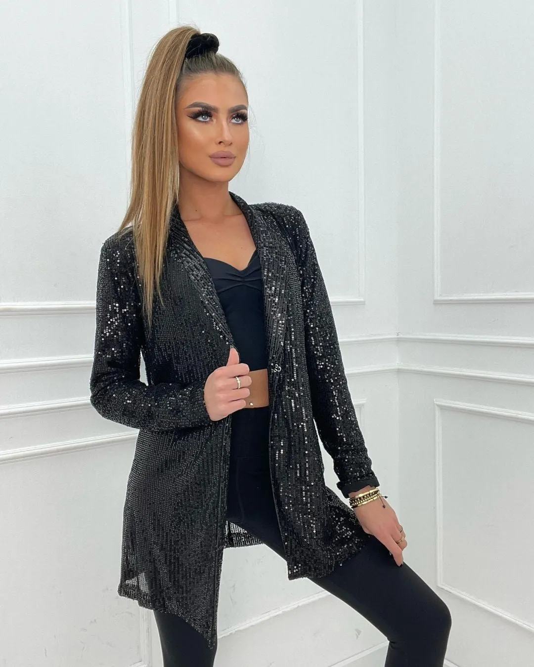 Aurora Elegance Sequin Blazer