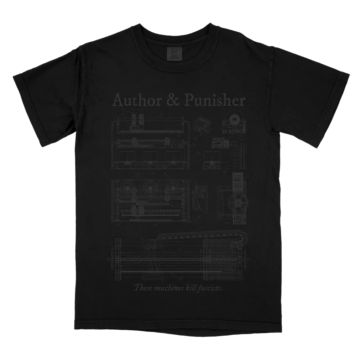 Author & Punisher “These Machines: Blackened” Premium Black T-Shirt