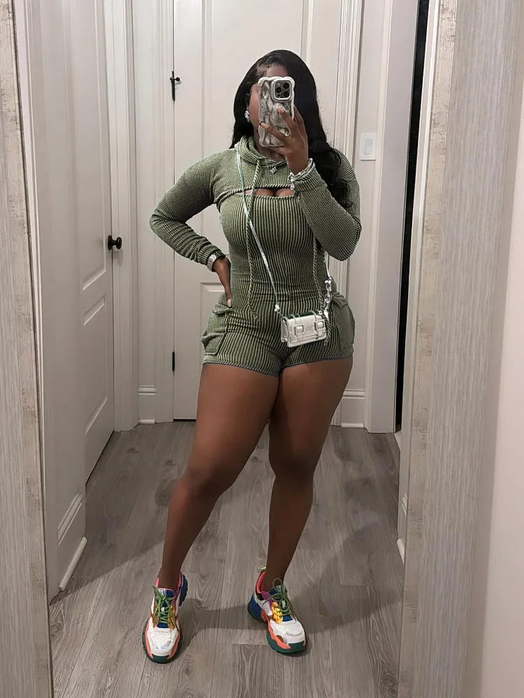 ‘Blayre’ Romper with Hoodie