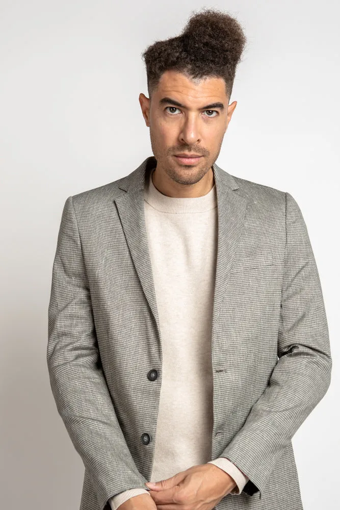 Blazer - Grey Houndstooth