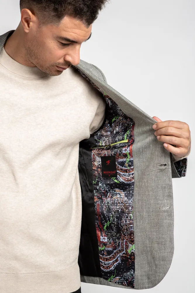 Blazer - Grey Houndstooth