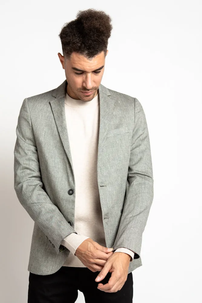 Blazer - Grey Houndstooth