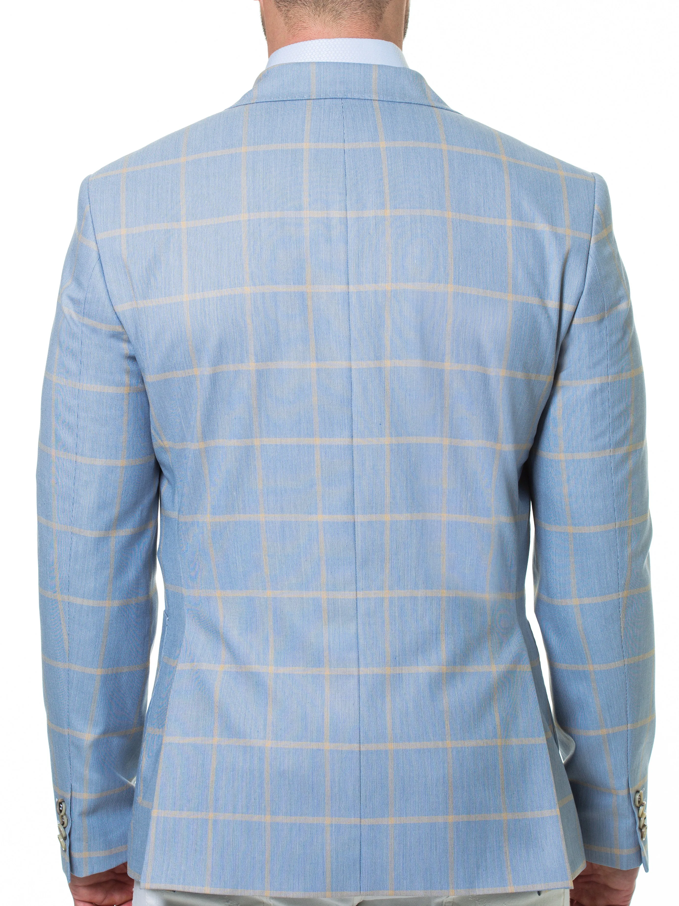Blazer Socrate Check Light Blue