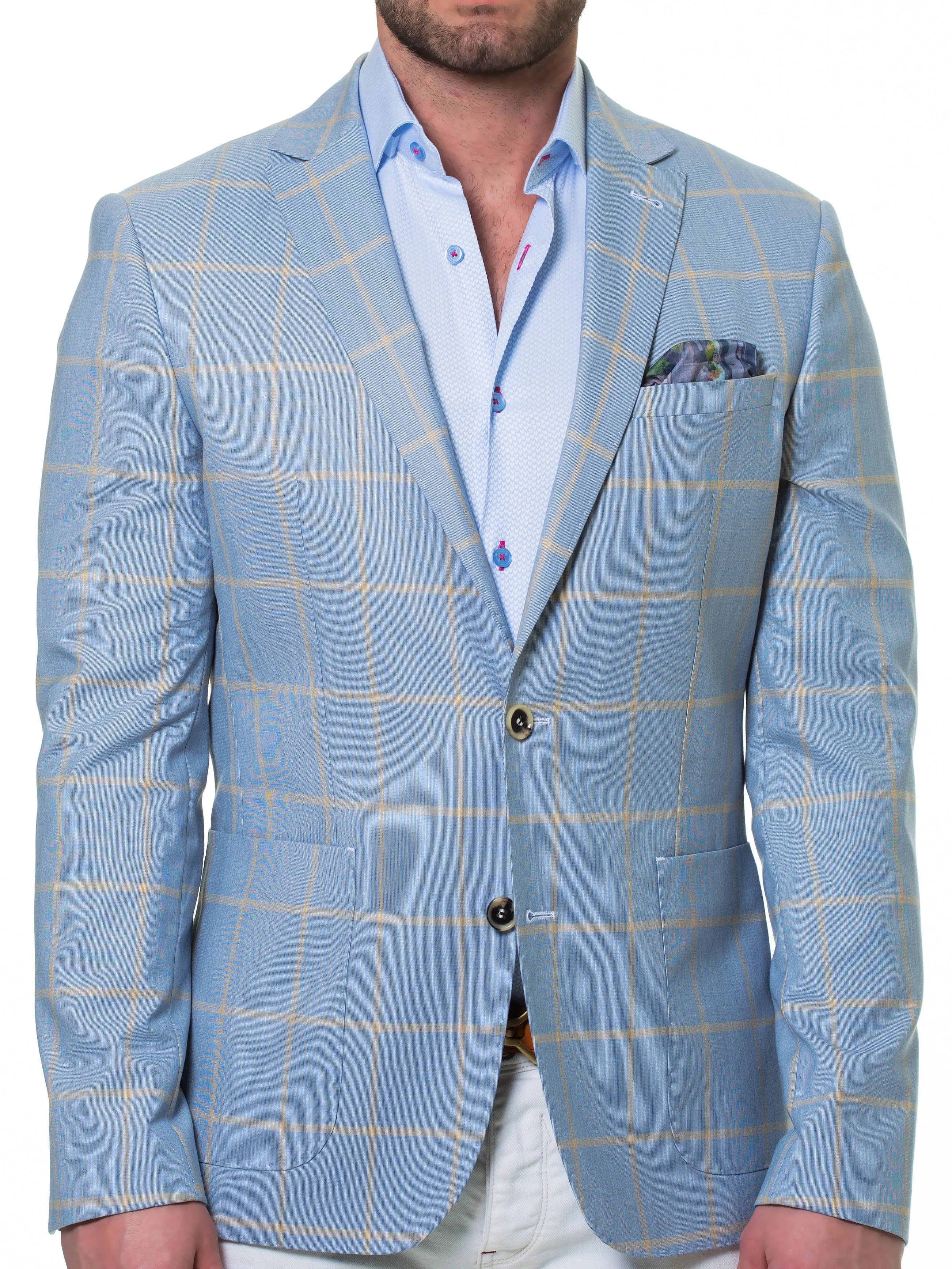 Blazer Socrate Check Light Blue