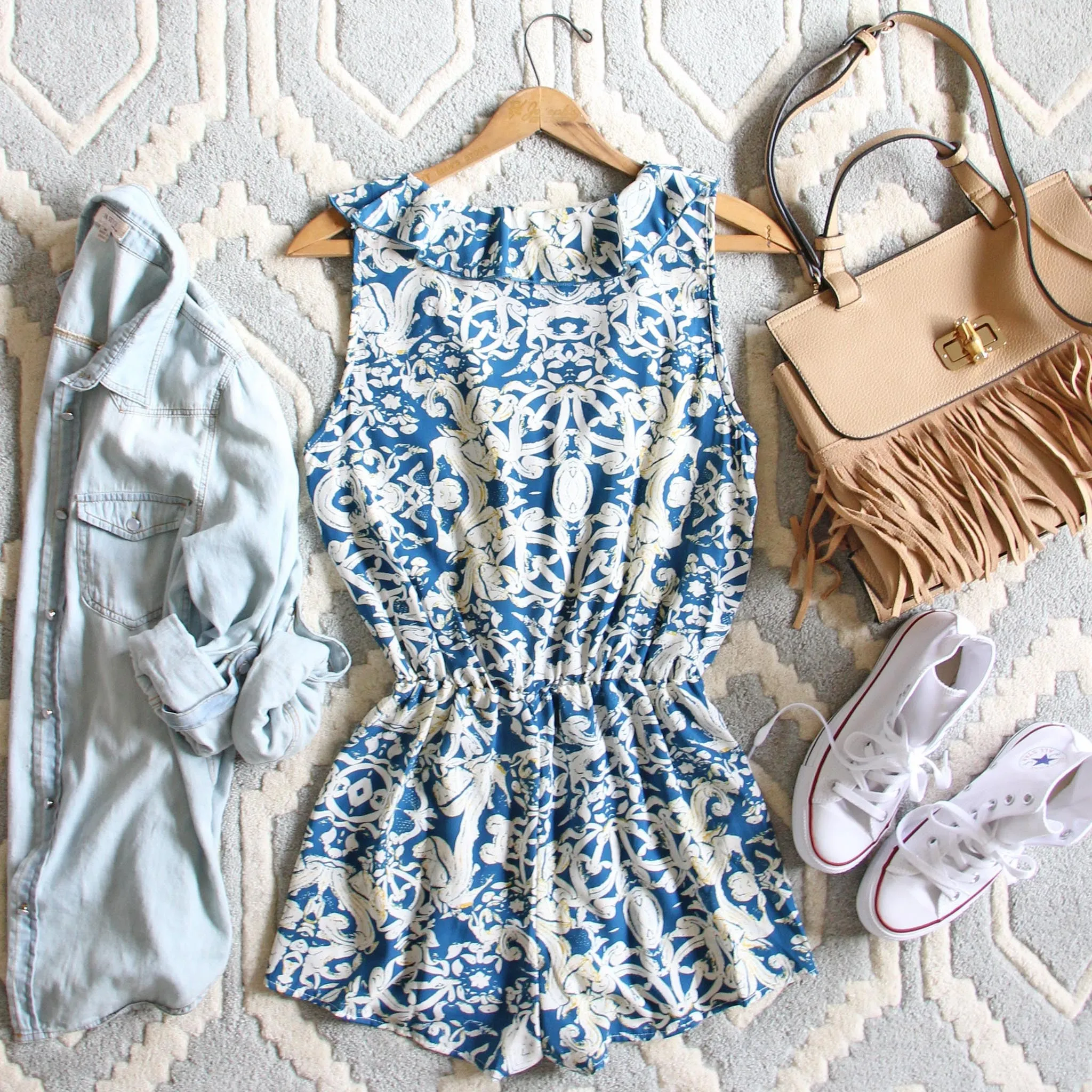 Blue Hush Romper