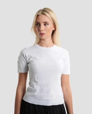 Broderie Anglaise Knit Top