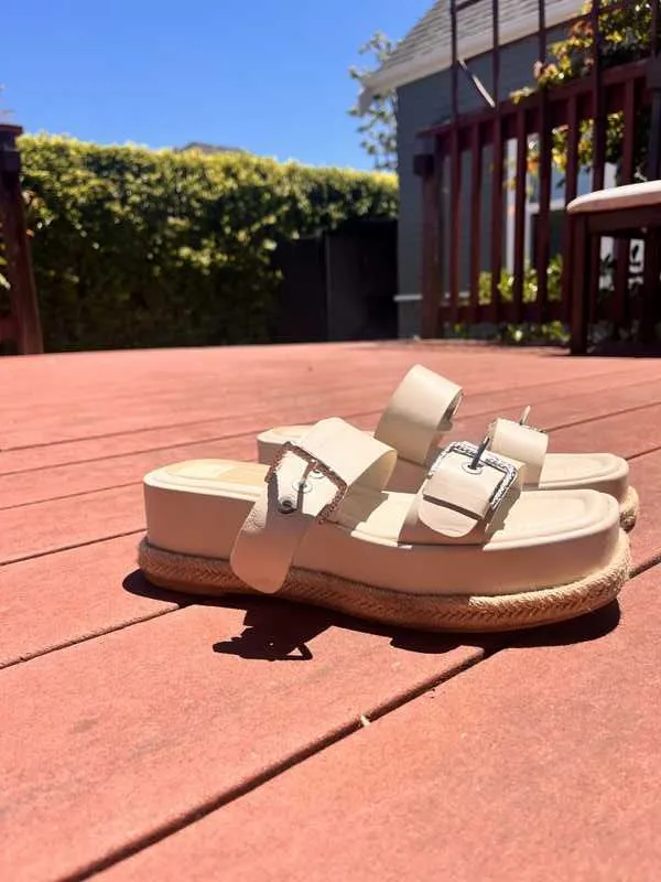 CANYON SANDALS IVORY LEATHER - re:vita