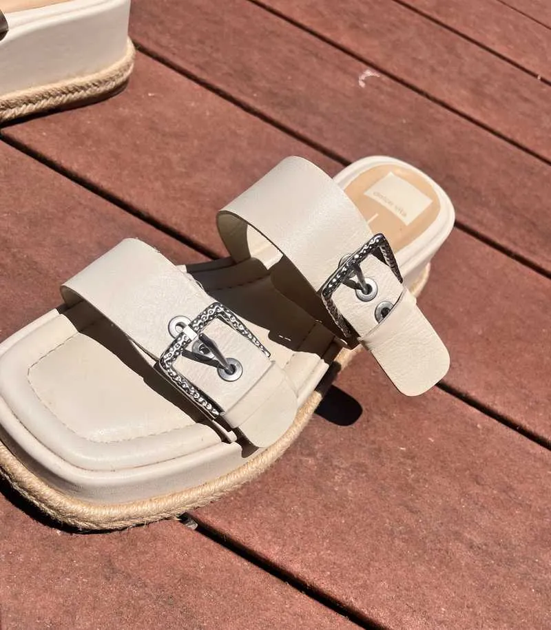 CANYON SANDALS IVORY LEATHER - re:vita