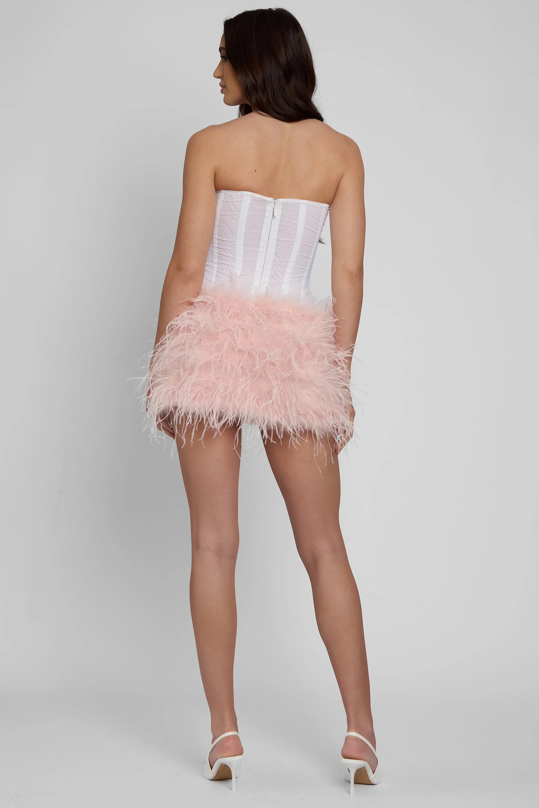 Cloud Feather Mini Skirt - Pink