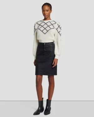 Coated Easy Pencil Skirt in Rabbit Hole