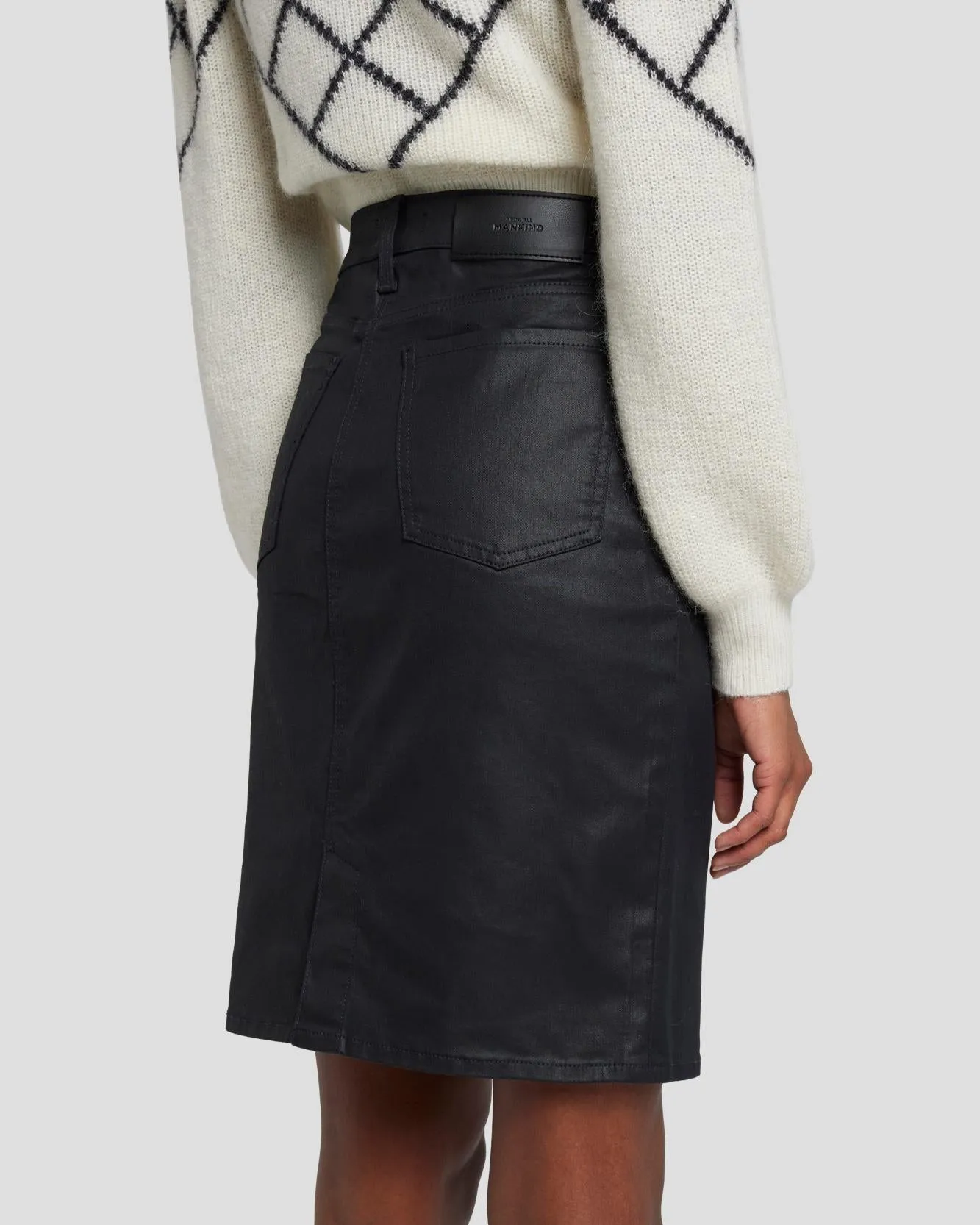 Coated Easy Pencil Skirt in Rabbit Hole
