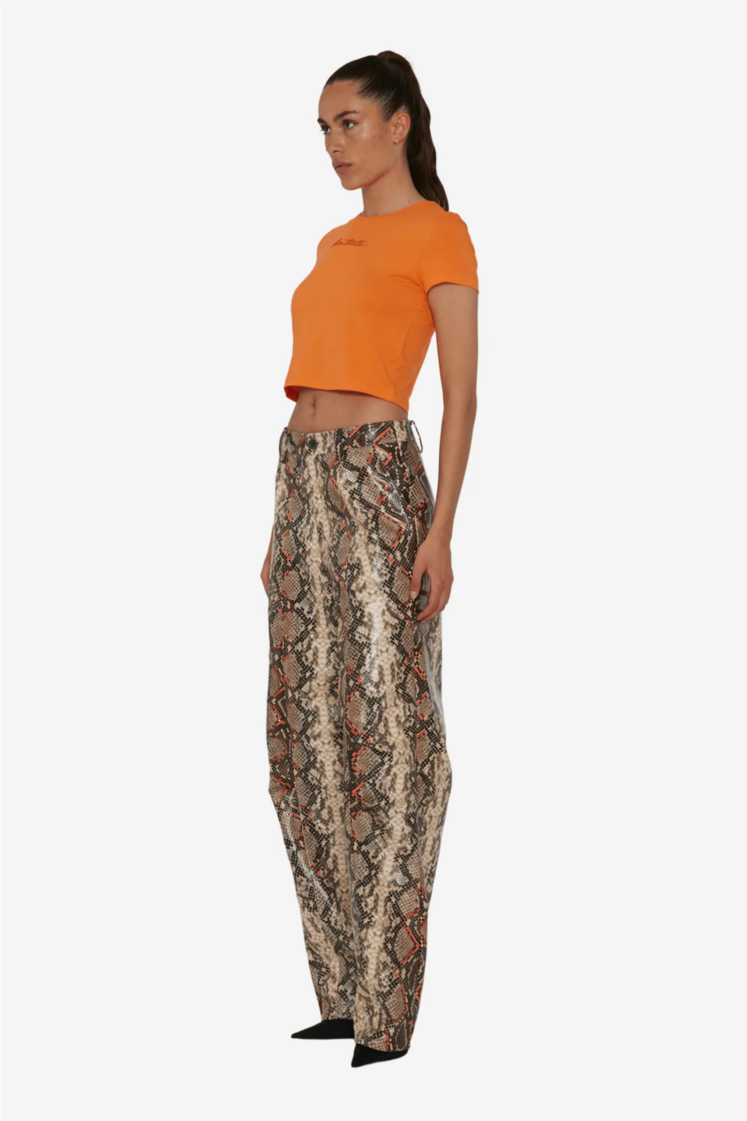 Cropped T-Shirt Vibrant Orange
