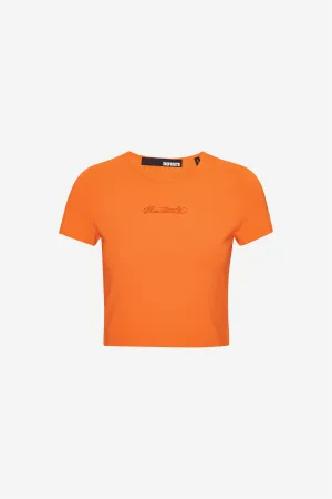 Cropped T-Shirt Vibrant Orange