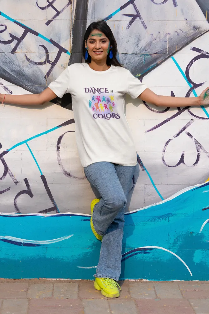 Dance In Colors. Holi T-shirt for women