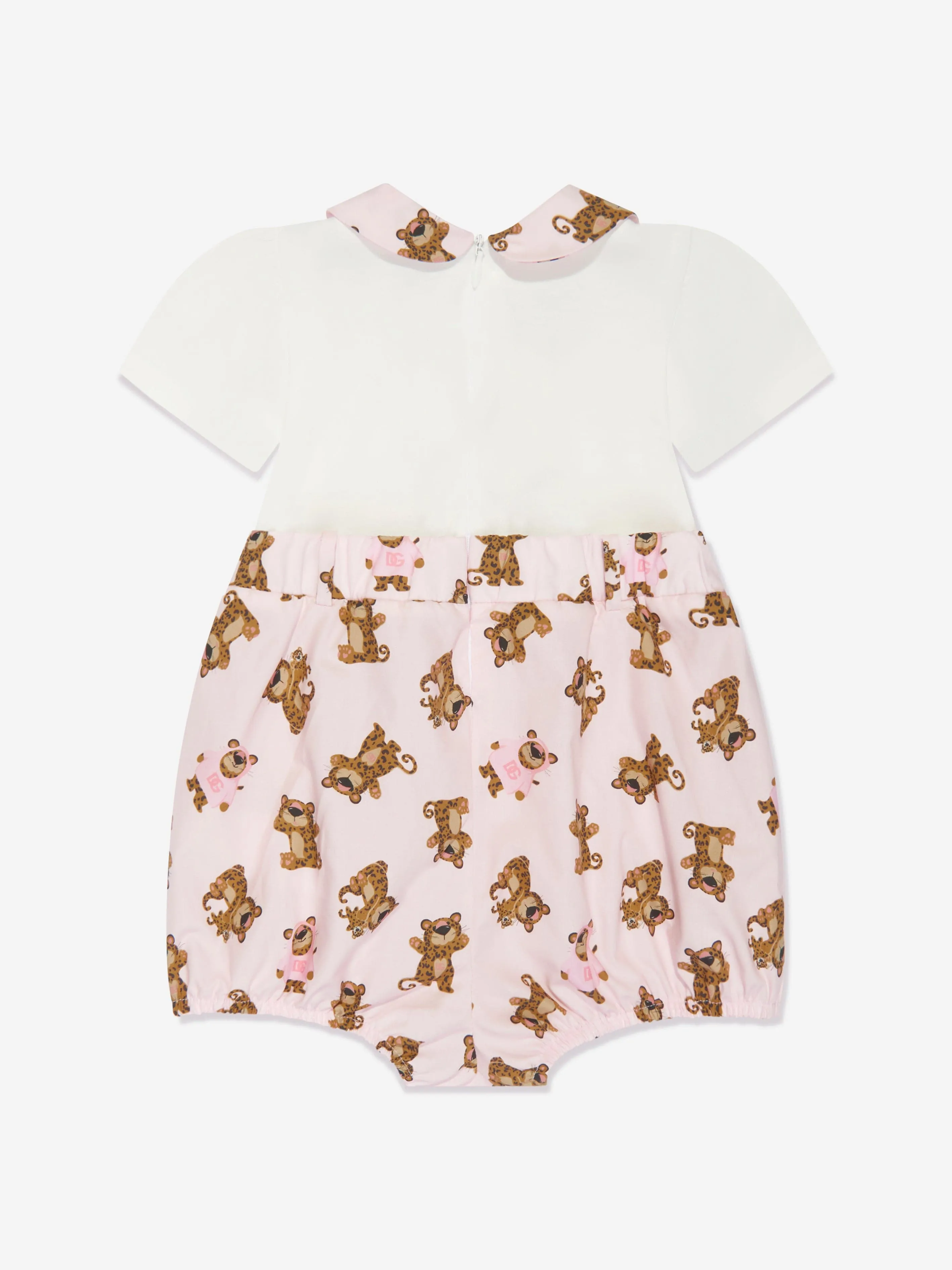 Dolce & Gabbana Baby Girls Bear Romper in Pink