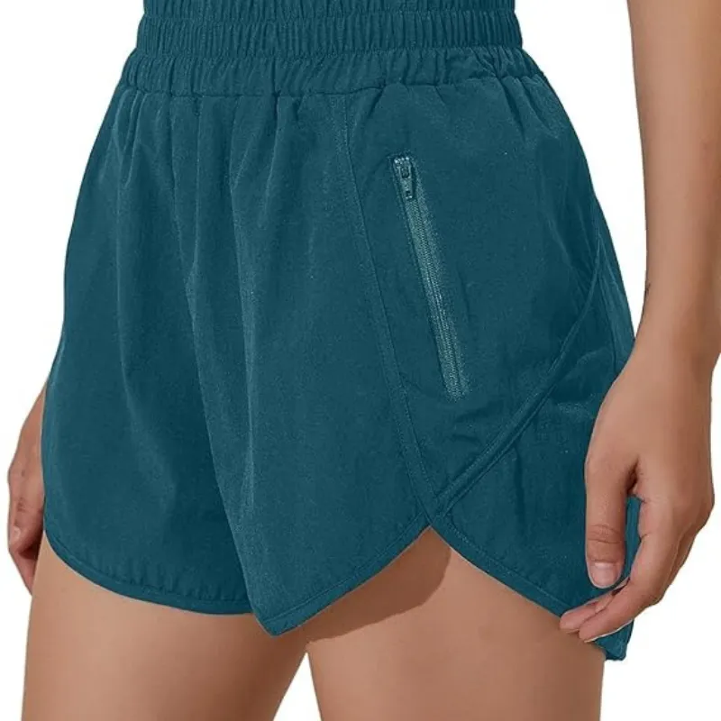 Elastic Band Running Shorts – Quick-Dry with Secure Pocket