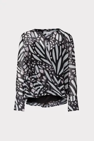 Elysa Graphic Butterfly Top