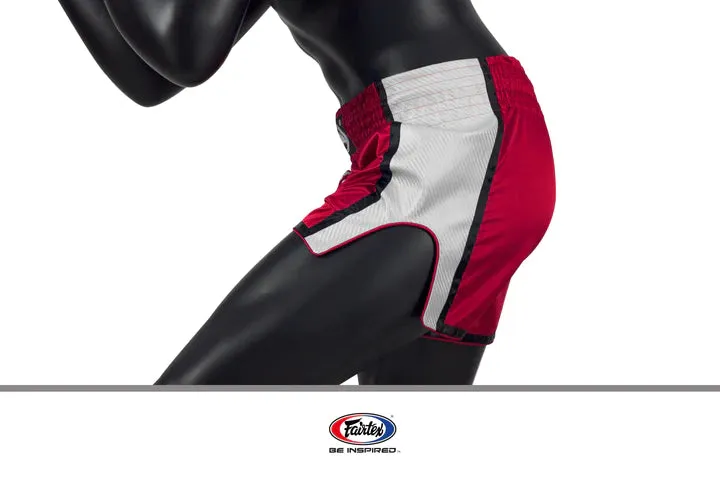 Fairtex Red White Slim Cut Muay Thai Boxing Short