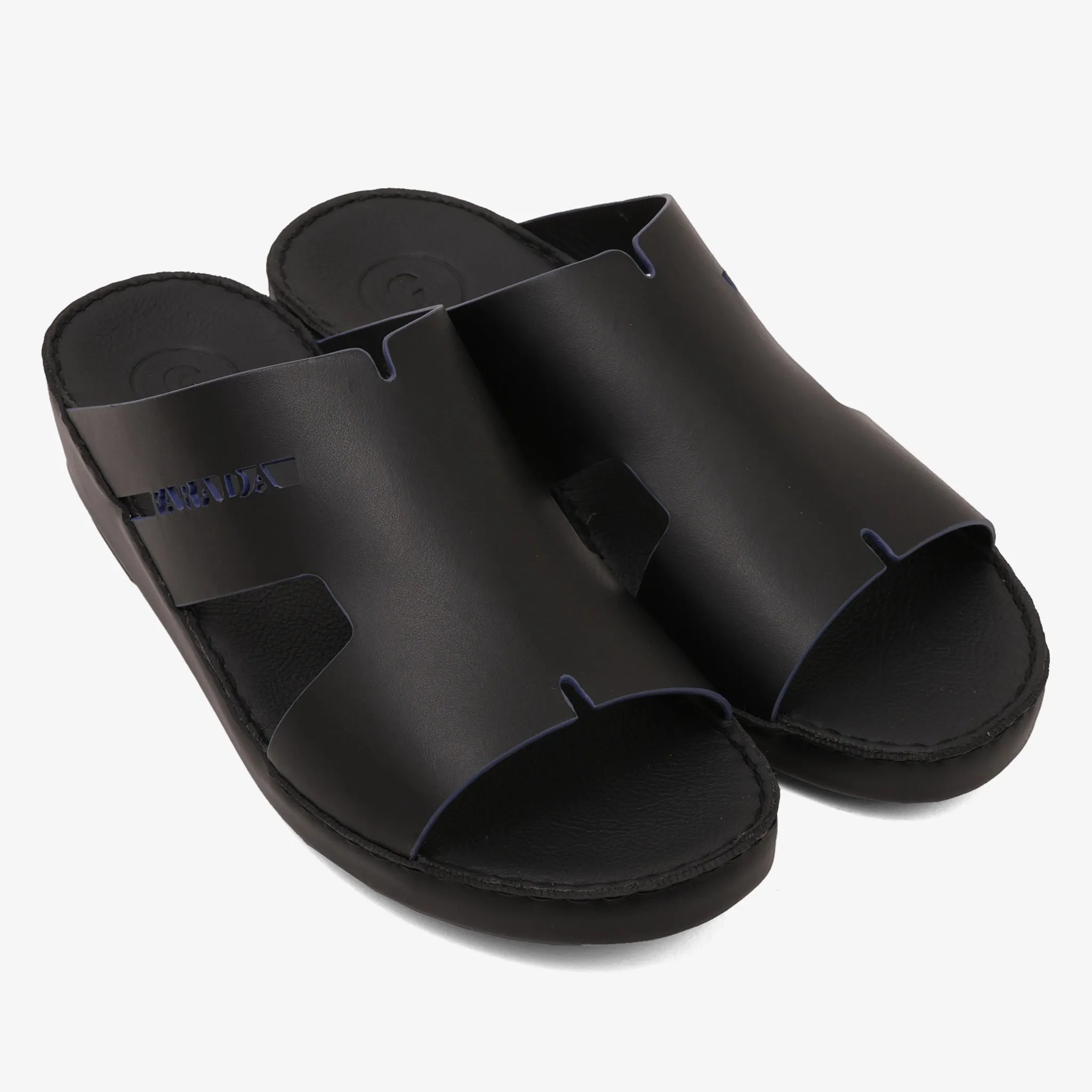 FARADA CLASSIC WITH SIGNATURE SIDE LOGO ARABIC SANDALS BLACK