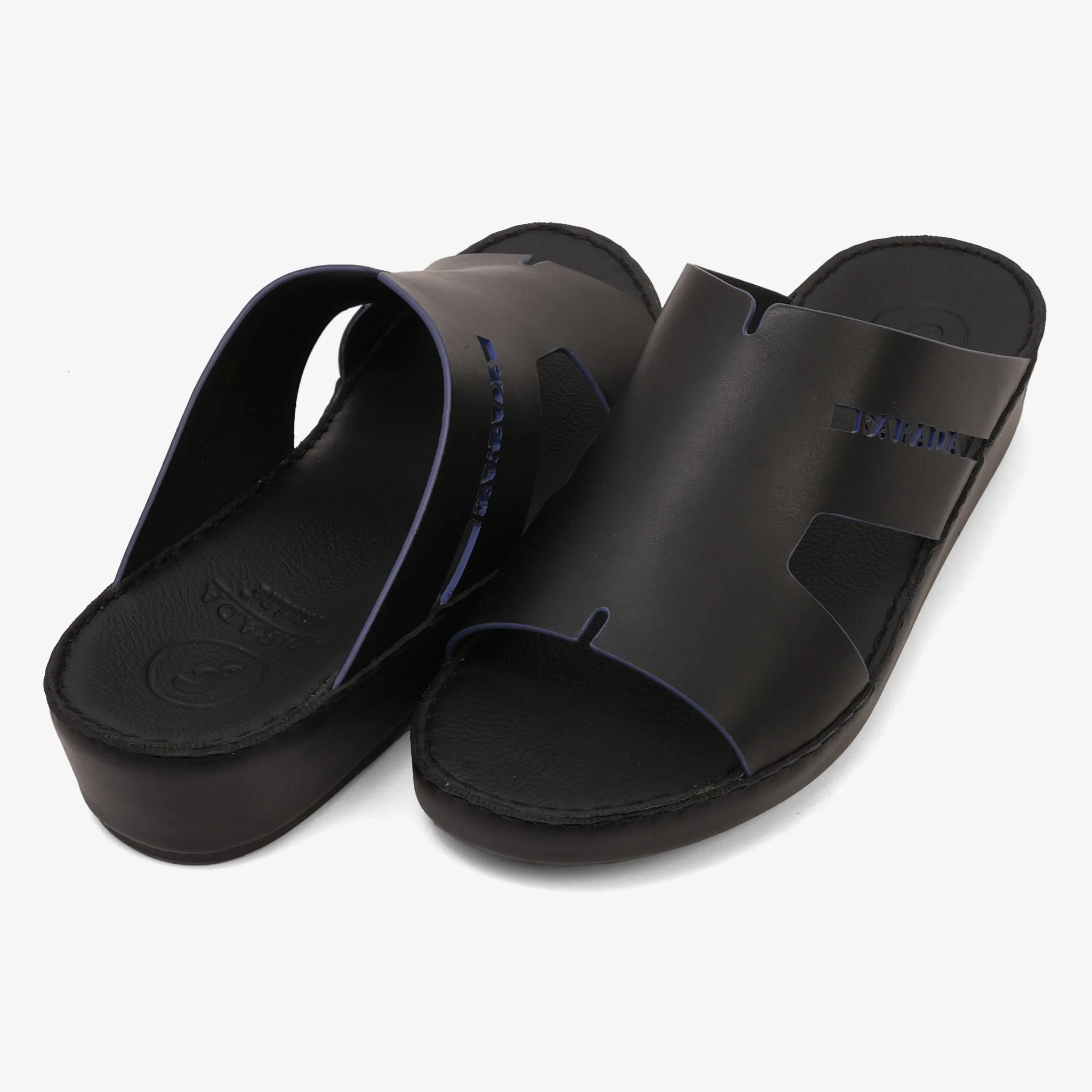 FARADA CLASSIC WITH SIGNATURE SIDE LOGO ARABIC SANDALS BLACK