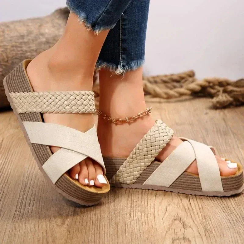 Fashion Flatform Cork Sandals