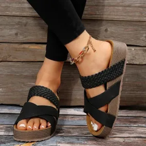 Fashion Flatform Cork Sandals
