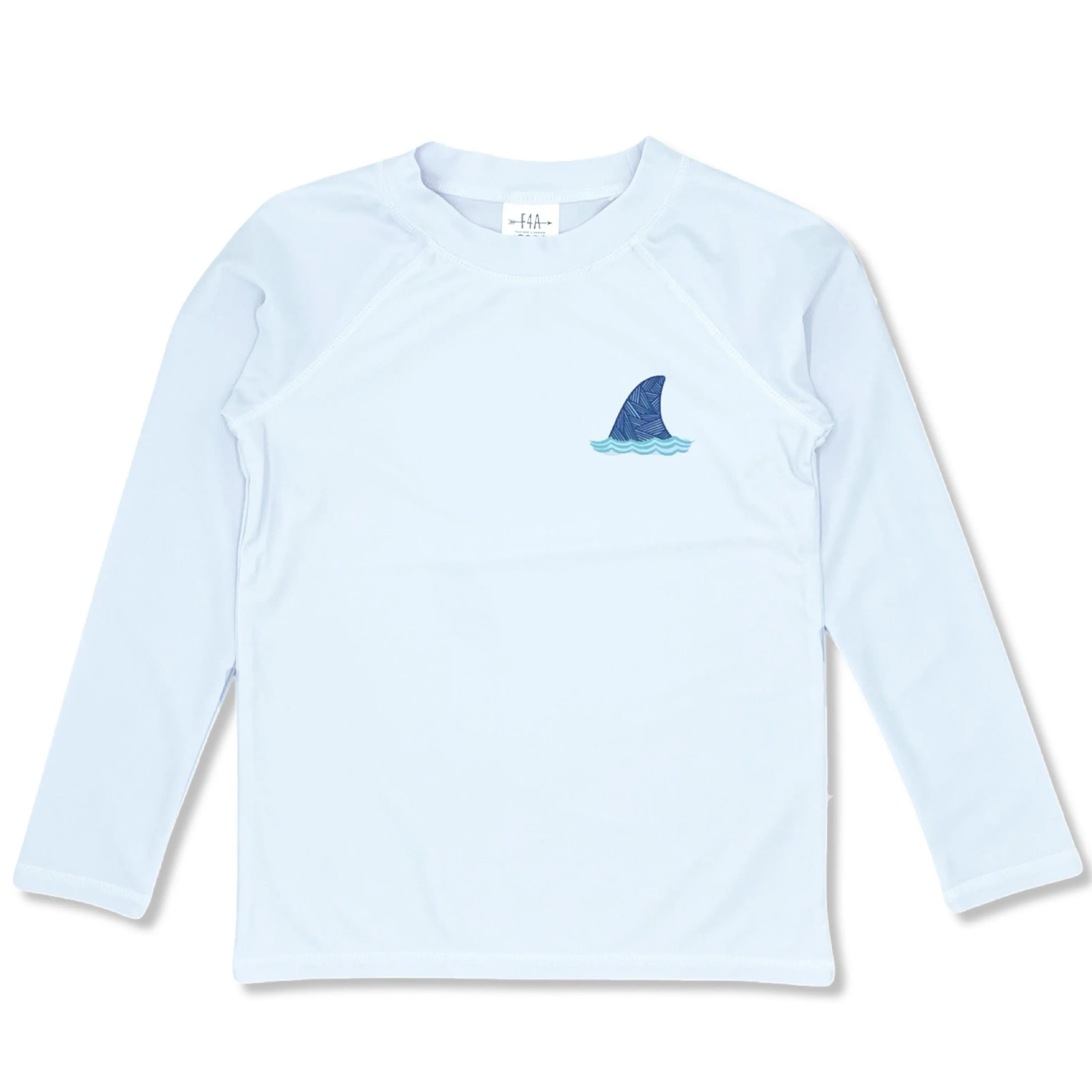 Feather 4 Arrow Fin Rash Top - White