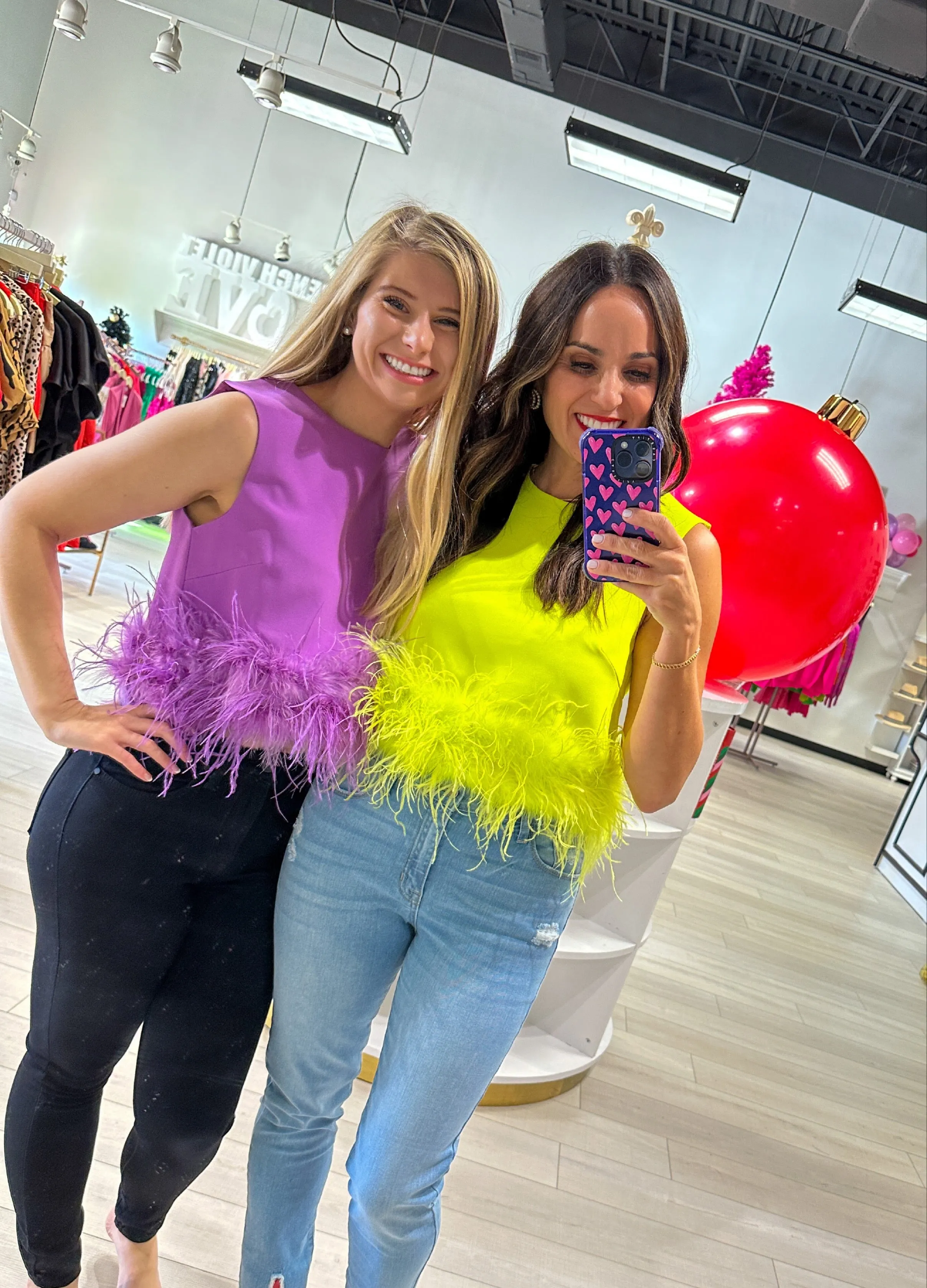 Flirty Feather Top