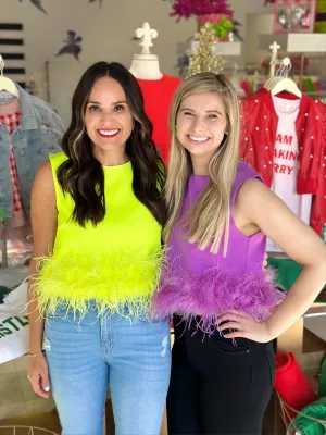Flirty Feather Top