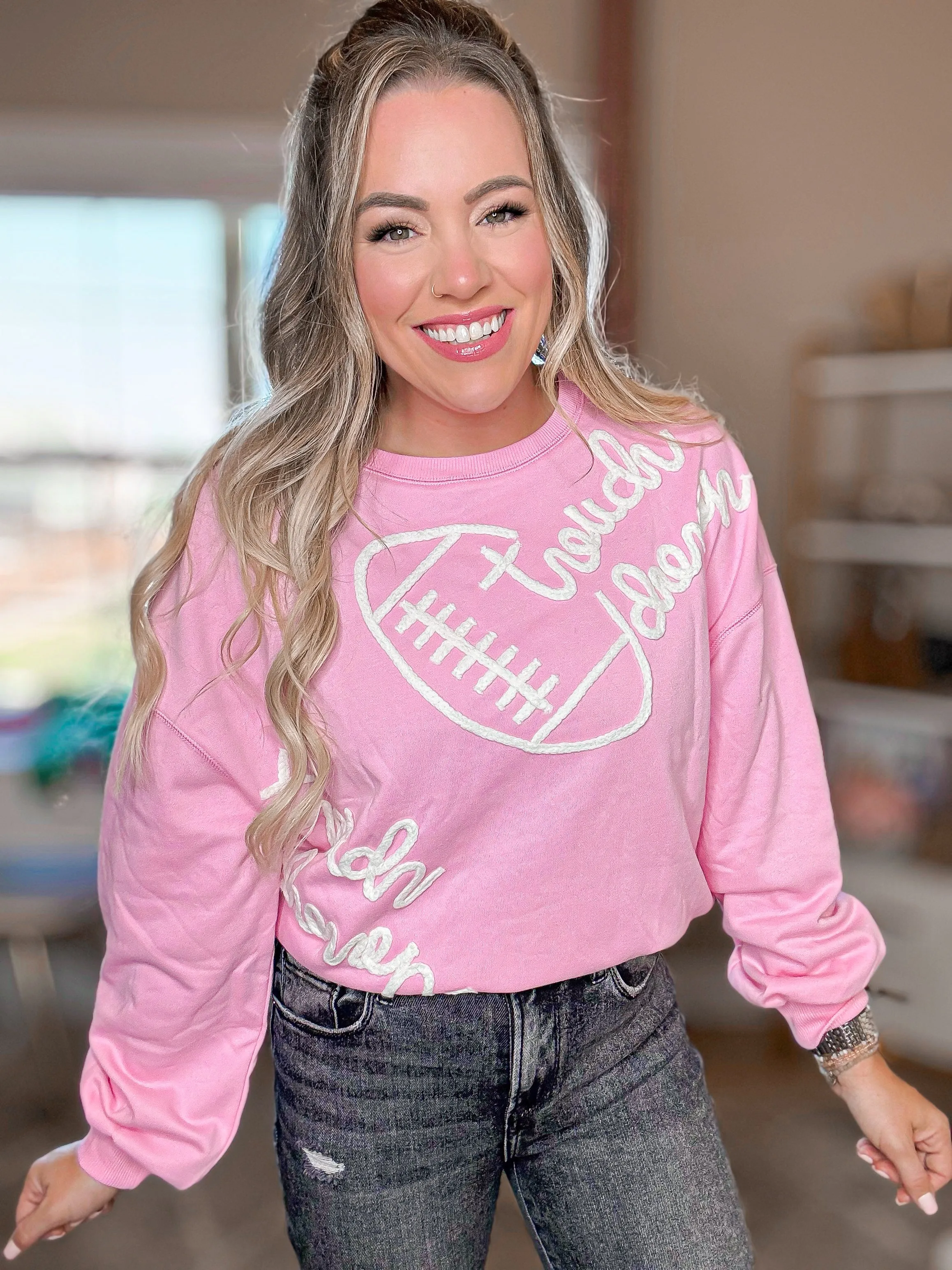 Flirty Football Sweatshirt