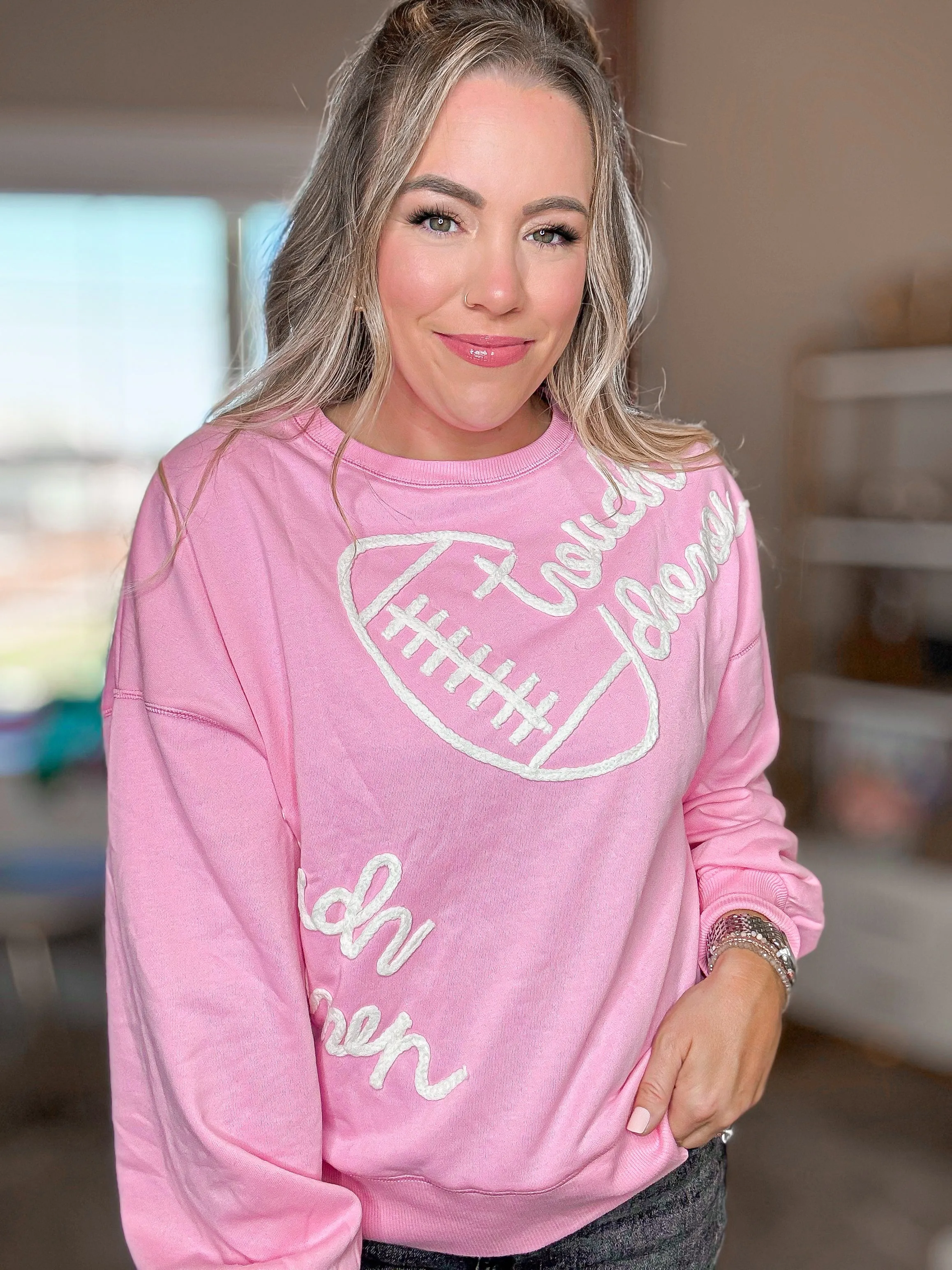 Flirty Football Sweatshirt