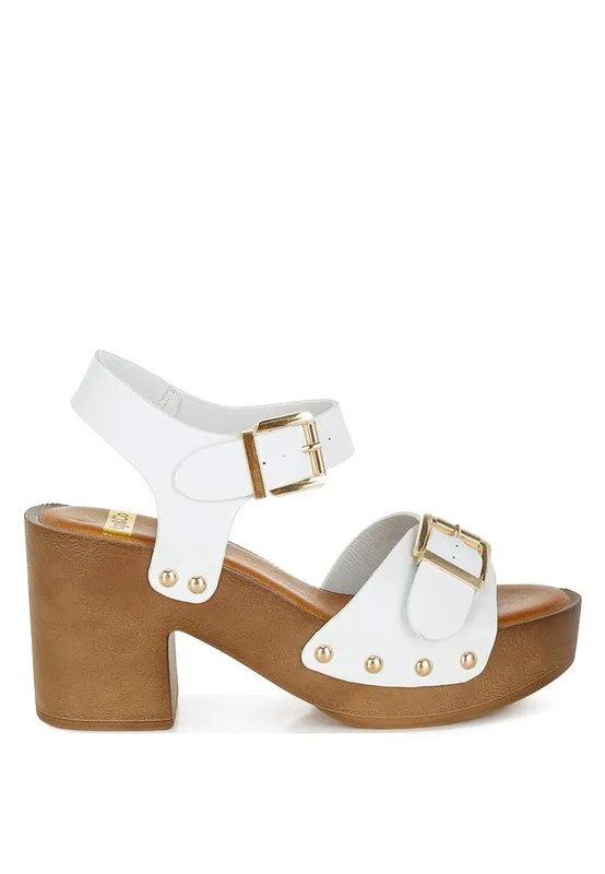 Genuine Leather Clog Sandals