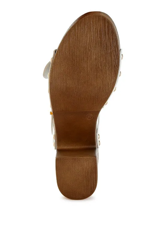 Genuine Leather Clog Sandals
