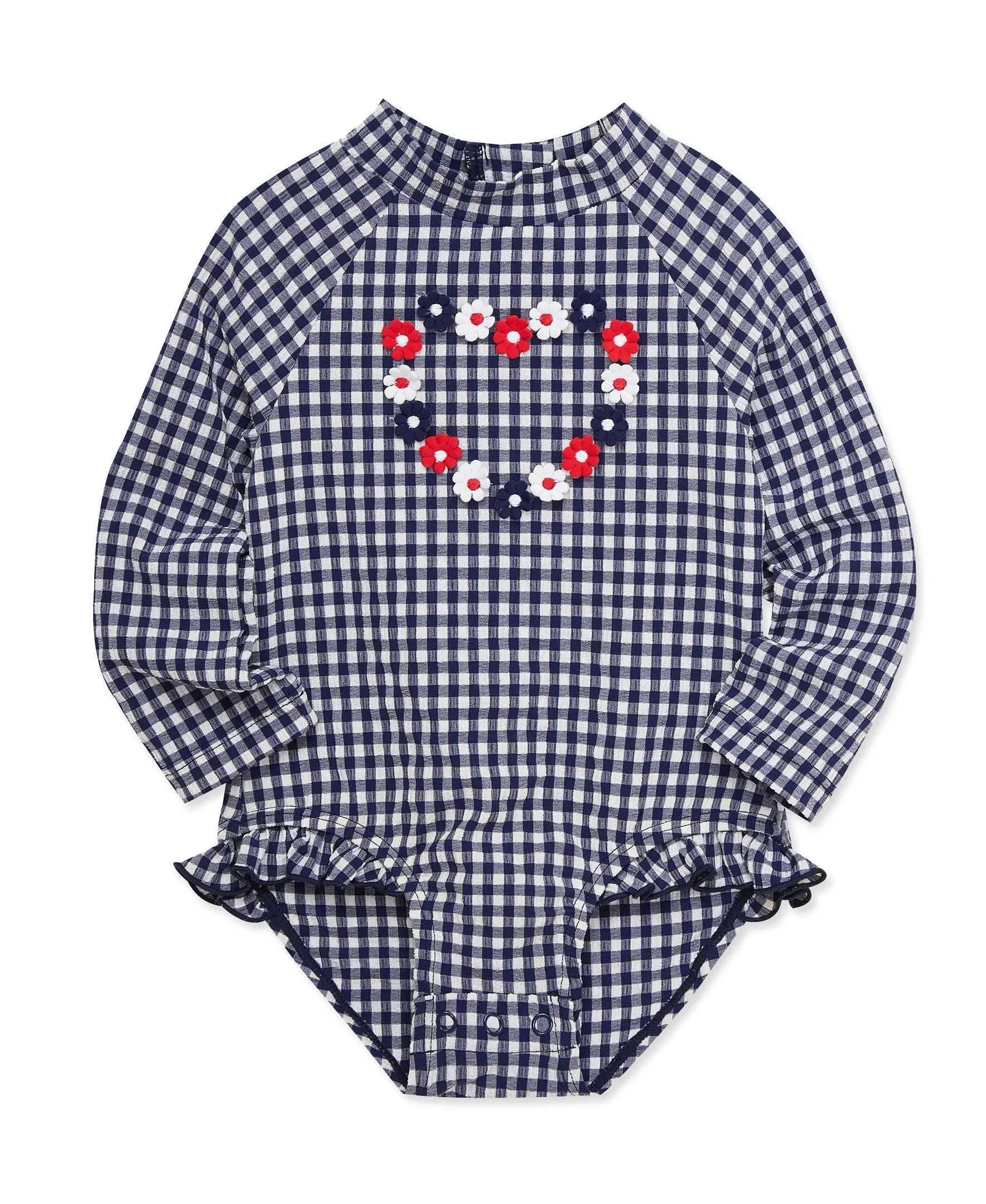 Gingham One-Piece Rashguard (2T-4T)
