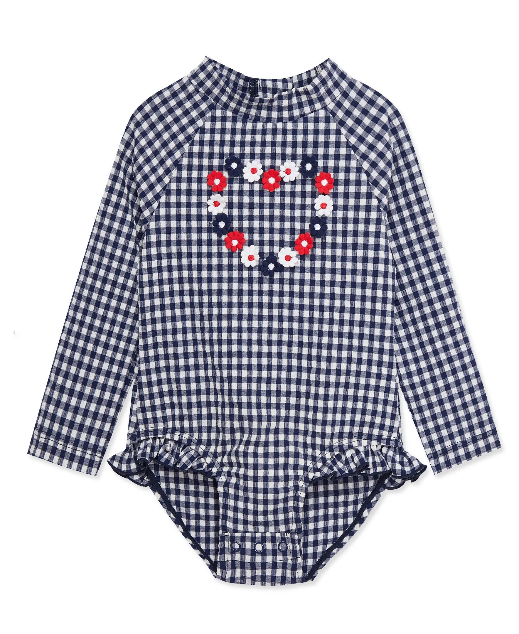 Gingham One-Piece Rashguard (2T-4T)