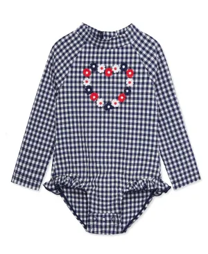 Gingham One-Piece Rashguard (2T-4T)