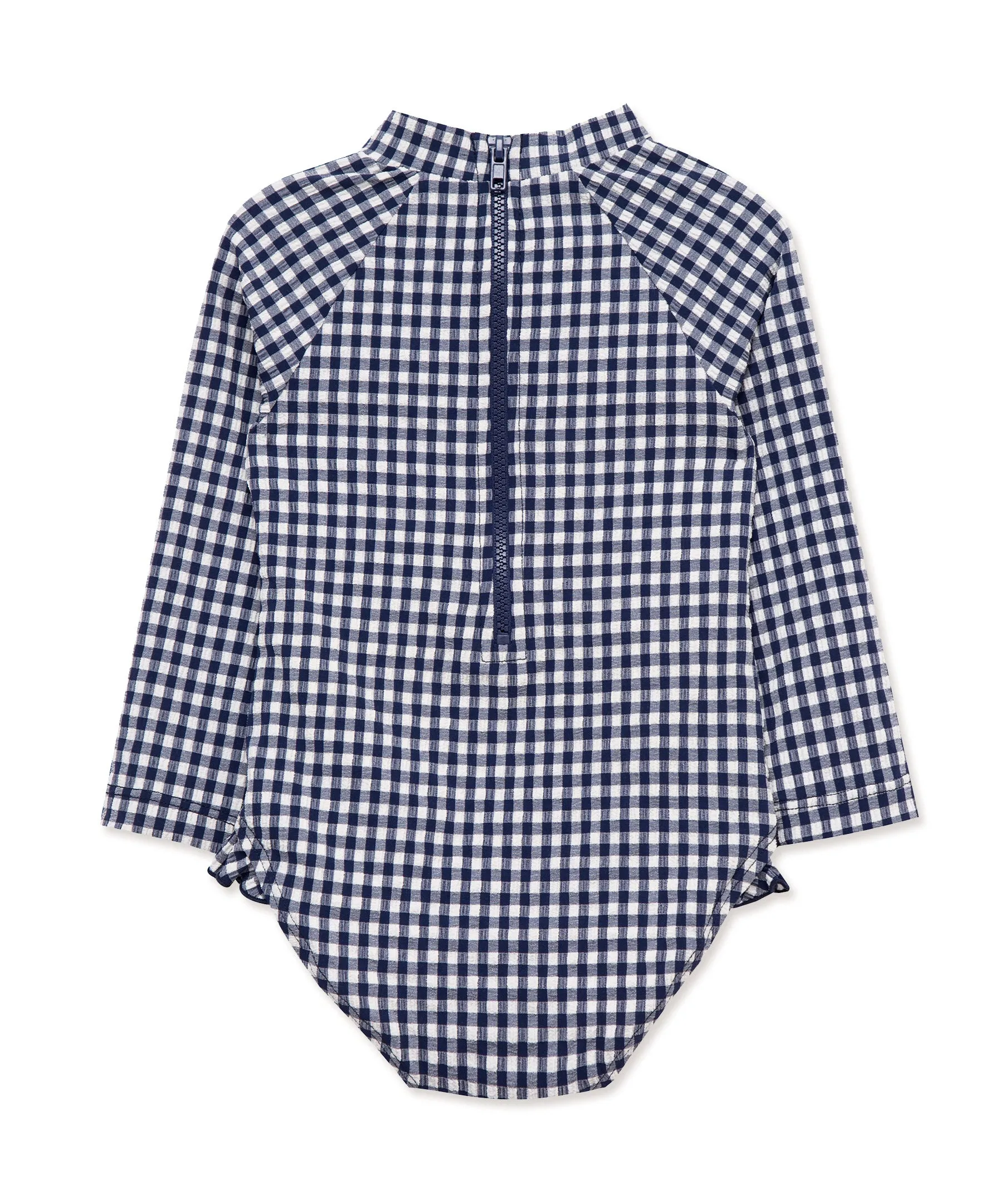 Gingham One-Piece Rashguard Swimsuit (6M-24M)