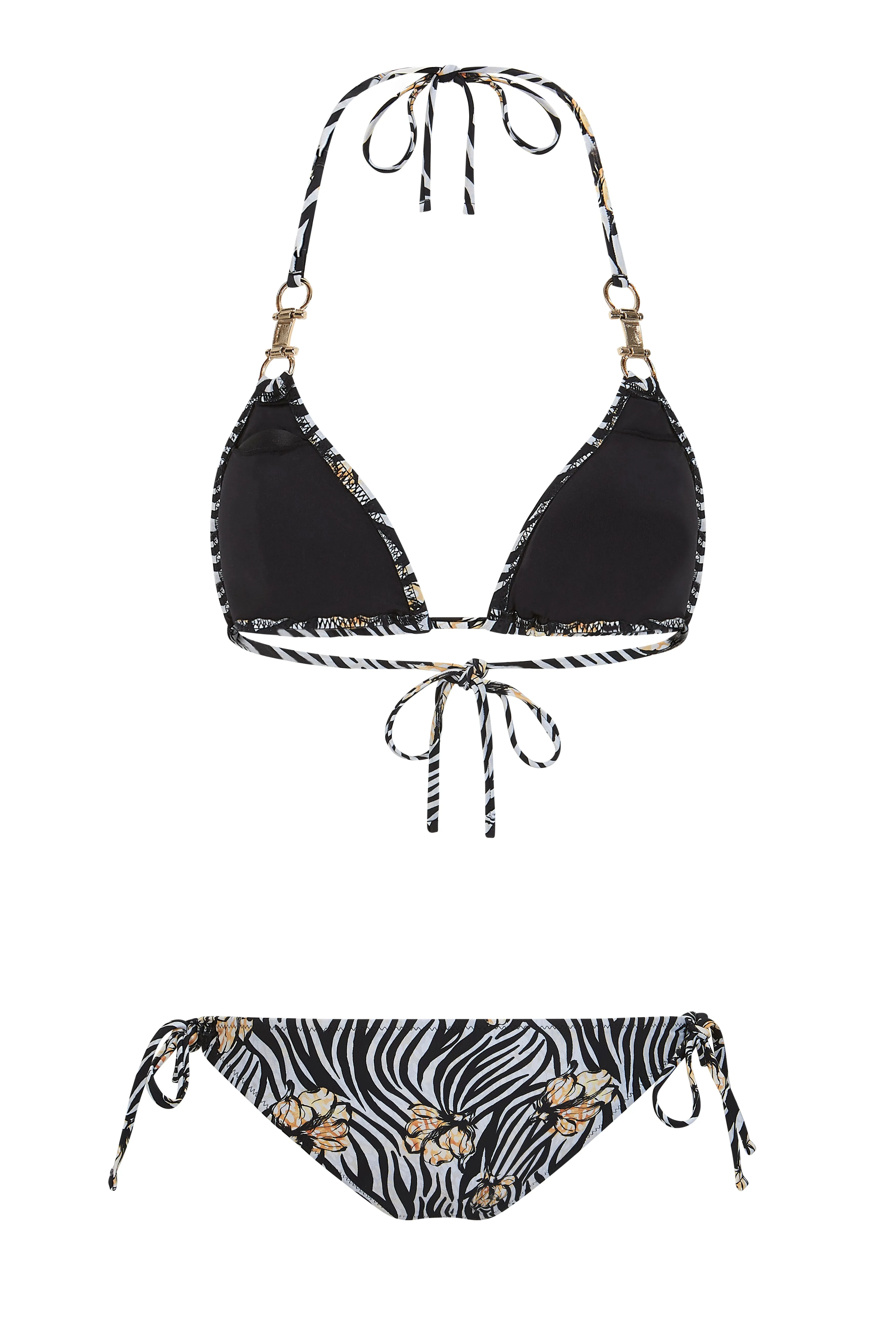 Golden Cobra Triangle Bikini Top