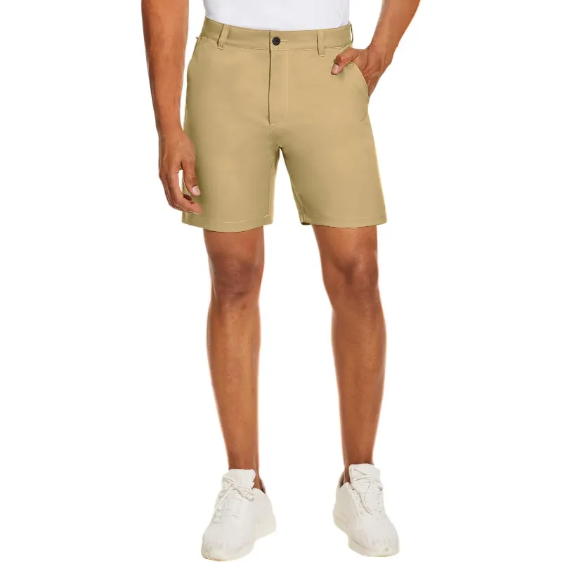 Golf Chino Shorts With Quick Dry Fabric And Multiple Pockets